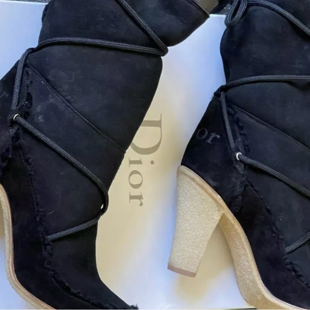 Dior Black Suede Boots BNB - Picture 6 of 10
